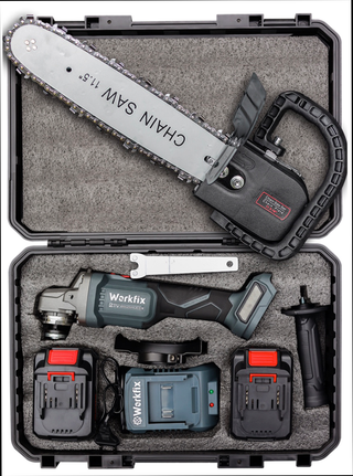 Trọn bộ 2 pin + Tặng kèm bộ cưa xích