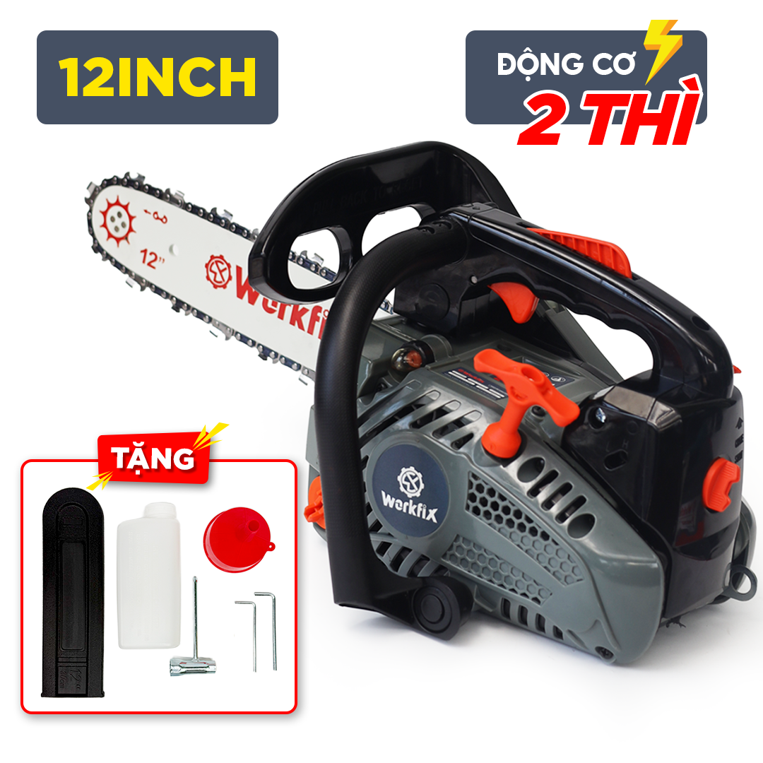 Máy cưa xích chạy xăng Workfix WF-CX1202E (900W) - Lam xích 30cm - image 1